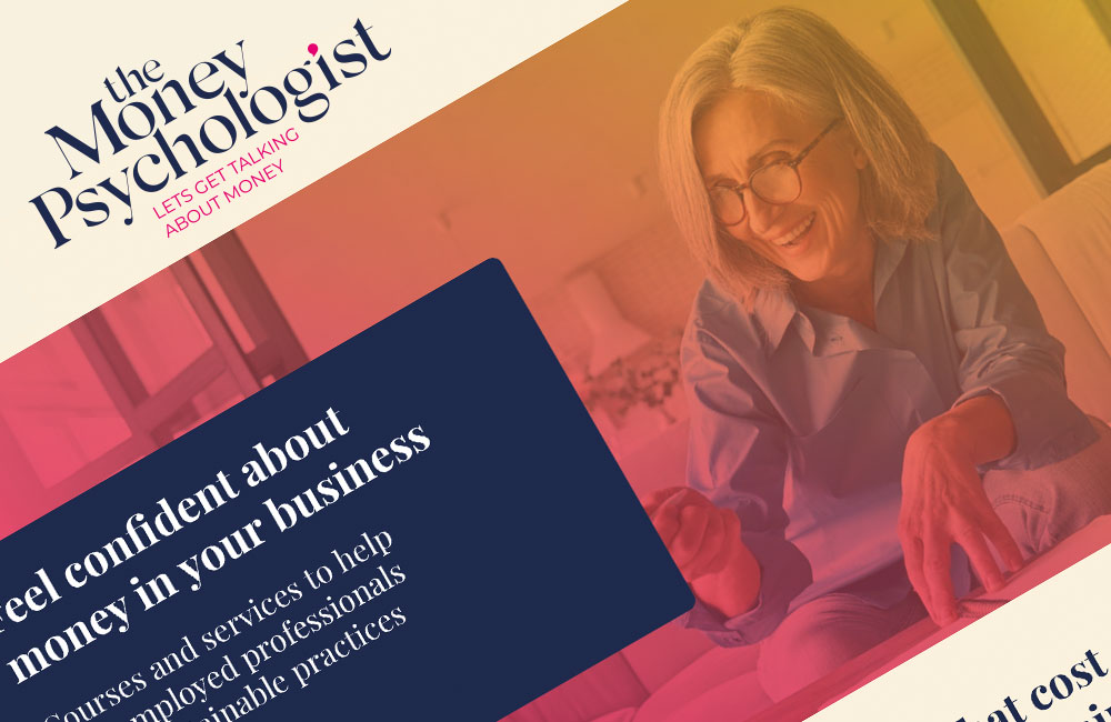 Screenshot of the Money Psychologist website