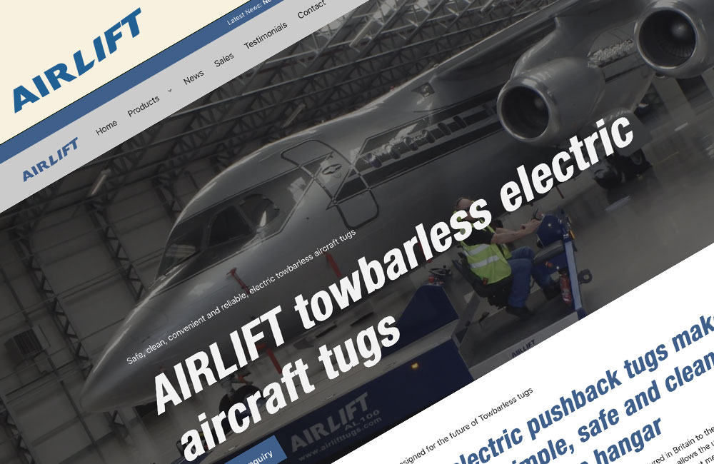 Screenshot from the Airlift Tugs website