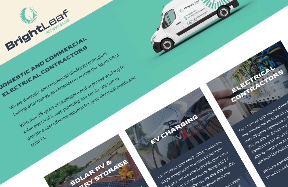 Screenshot of the Brightleaf Renewables website
